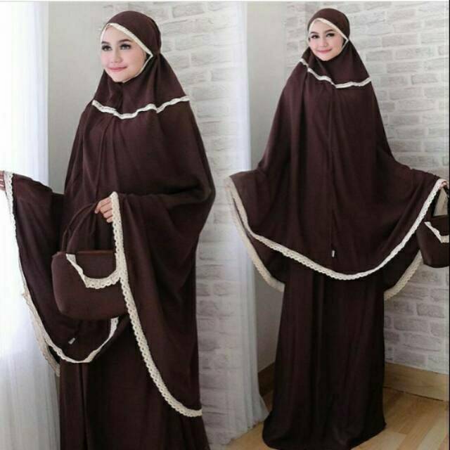 mukena plain comfortable hijab