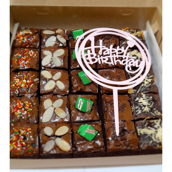 Brownies sekat  ulang tahun