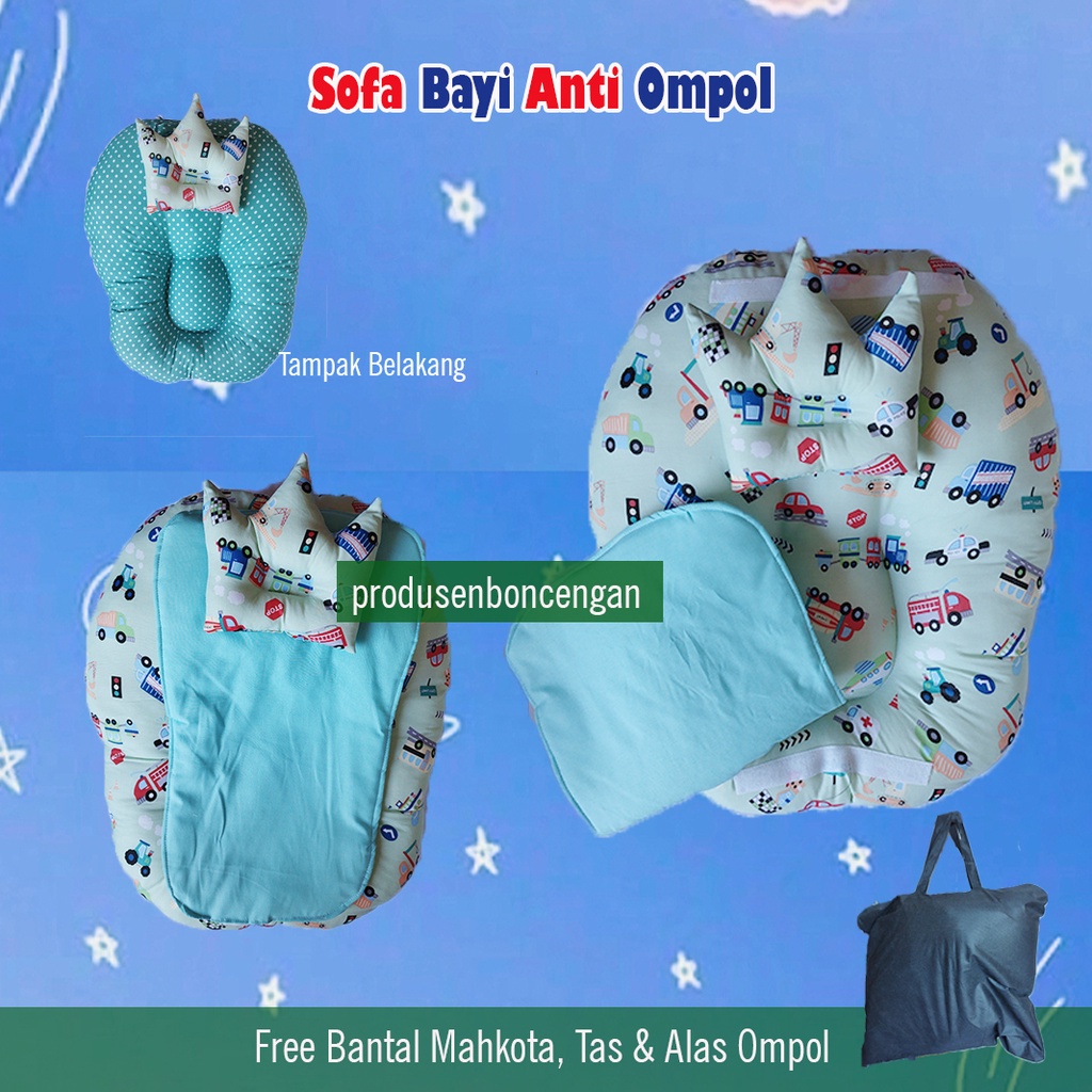 Sofa bayi Kasur Bayi Anti Ompol Sofa baby Free Bantal peyang dan Tas