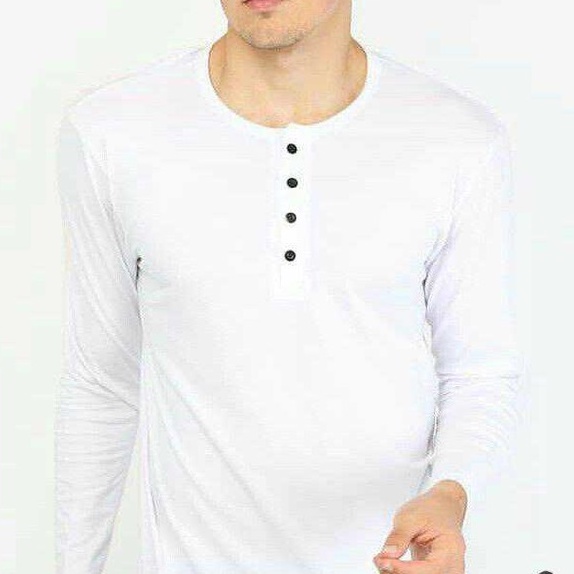 KAOS POLOS LAKI-LAKI SEMI FORMAL KANCING DEPAN SIMPANSE MENS