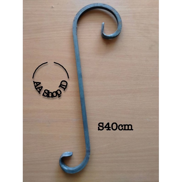 ornamen pagar besi tempa nako leter ( S ) 40cm