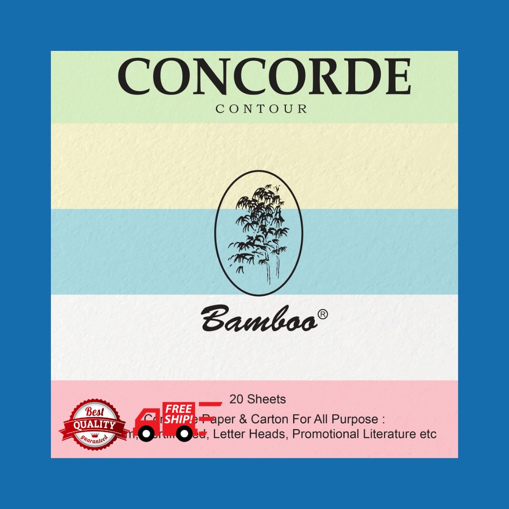

Bamboo Concorde Paper F4/Folio, 90GSM dan 220GSM [isi 20 Lbr]