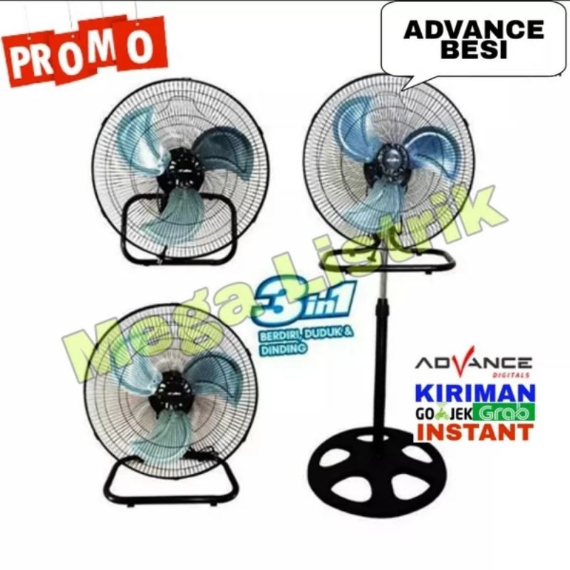 Kipas angin Advance 3in1 18in kipas besi Advance