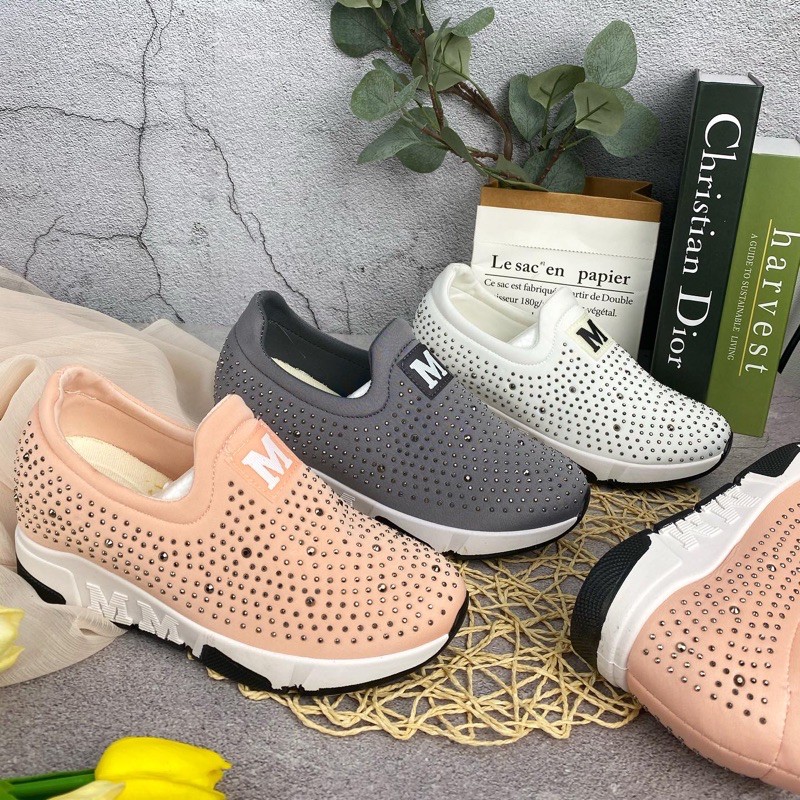 sneaker wedges da15 sepatu wanita import