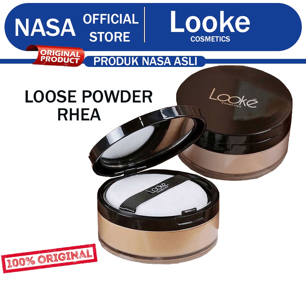 Looke cosmetic holy smooth and blur loose powder RHEA Original _ Bedak Looke _ Looke Cosmetic Origin