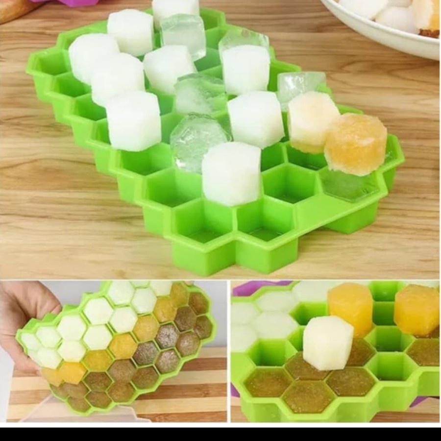 

cetakan es batu silikon honey combs mold coklat jelly ice cube tray on