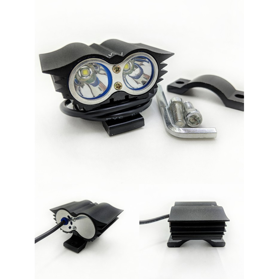 LAMPU TEMBAK LED MOTOR  BATMAN 2 MATA | LAMPU SOROT