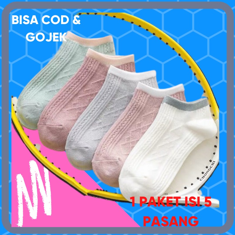 Kaos Kaus Kaki Wanita Pendek Motif Paket 5 Pasang. Kaos Kaki Wanita Warna Pastel Kaos Kaki Lucu