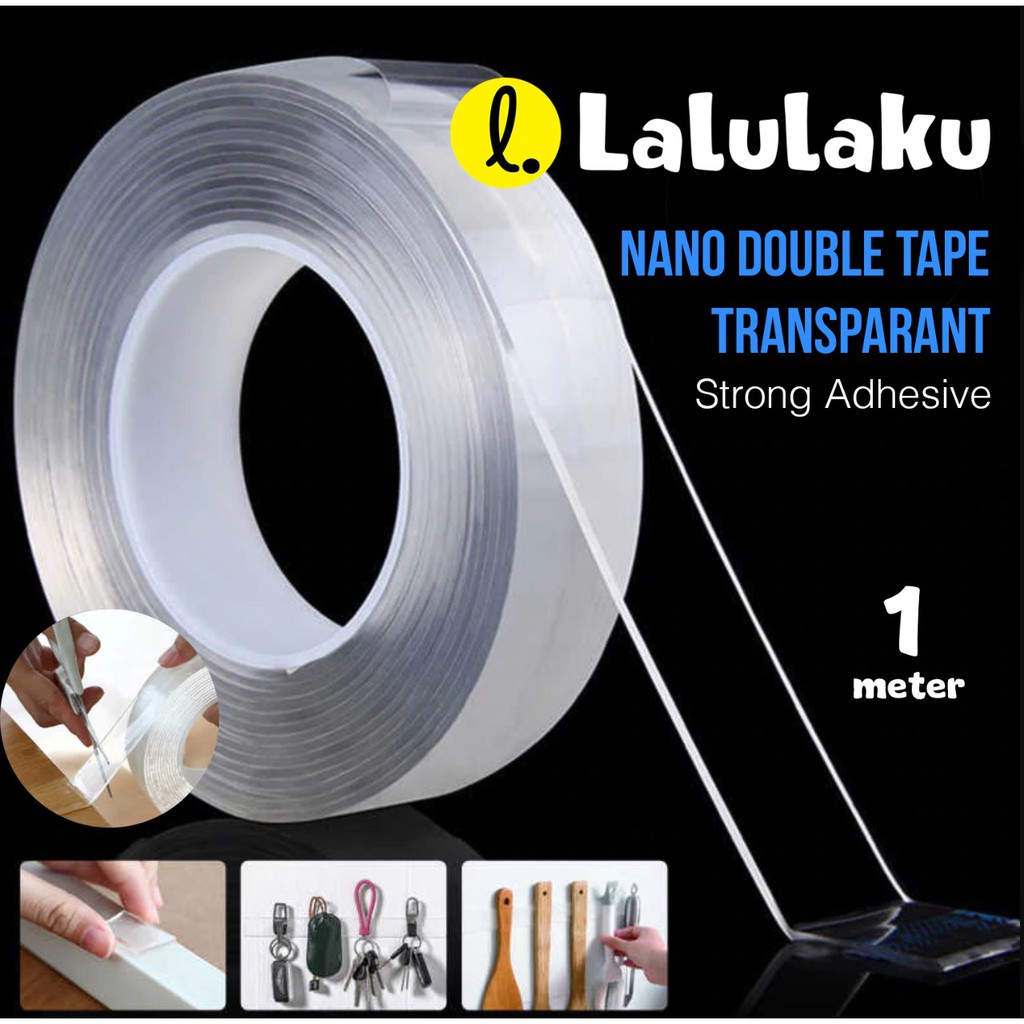 Nano Double Tape Bening Tahan Air 30mm x 1M Acrylic Washable Shopee