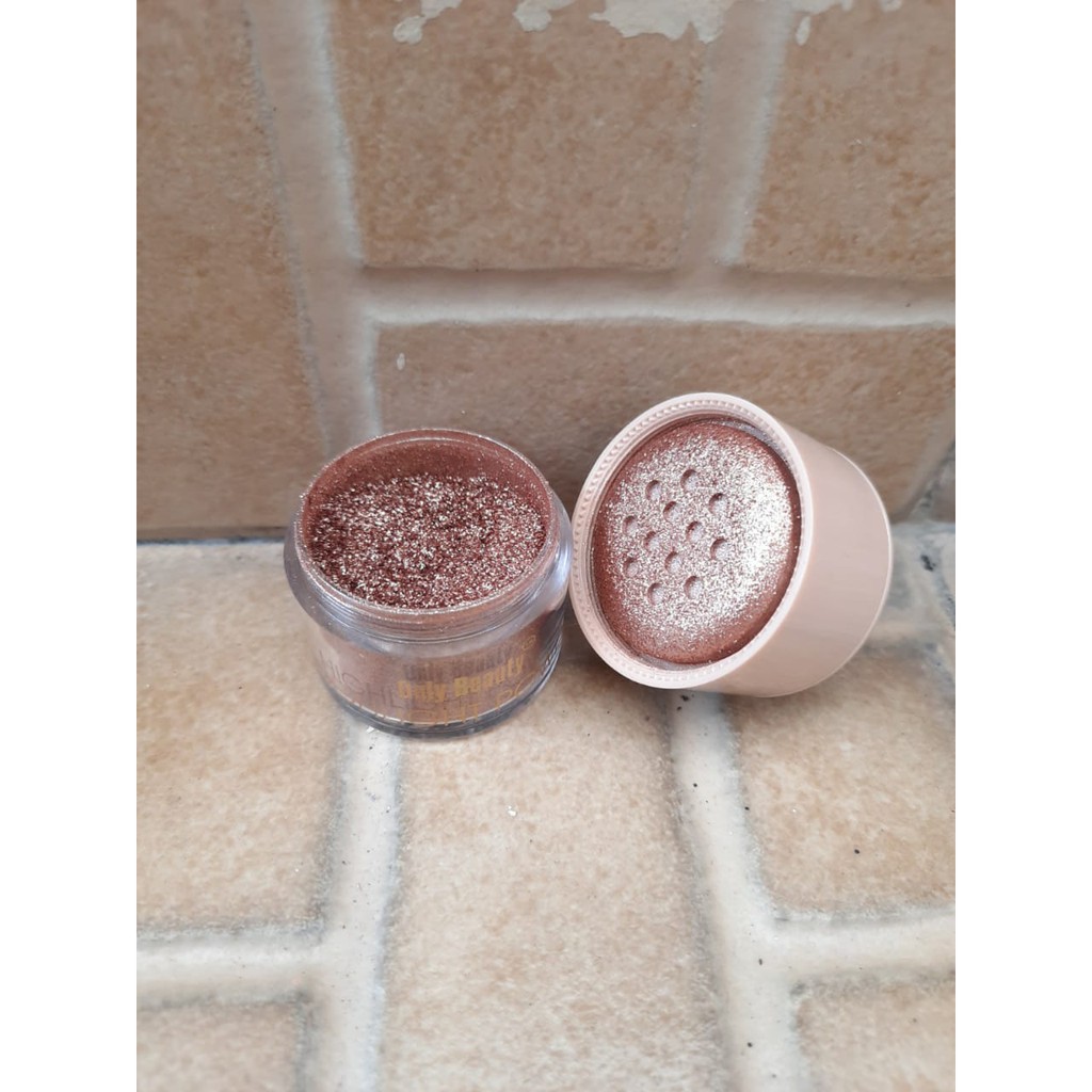 ONLY BEAUTY Highlighter Cair Glitter Shimmer Longlasting POWDER HIGHLIGHT NATURAL GLOW