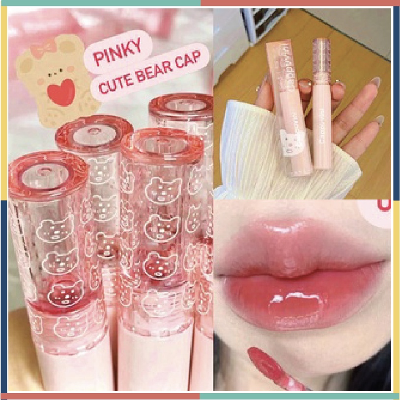 CAPPUVINI Pink Bear Jelly Lip Cream Watery Lipstick Lipstik XX039