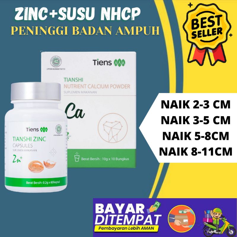 

[COD] PENINGGI BADAN TIENS AMPUH TERLARIS|| SUSU NHCP + ZINC||