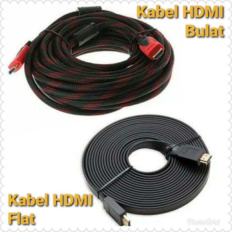 KABEL HDMI 5M FLAT VERSI 1.4 1080P -  KABEL HDMI 5M JARING 1080P - CABLE HDMI 5M HDTV - KABEL HDMI 5M JARING 1080P