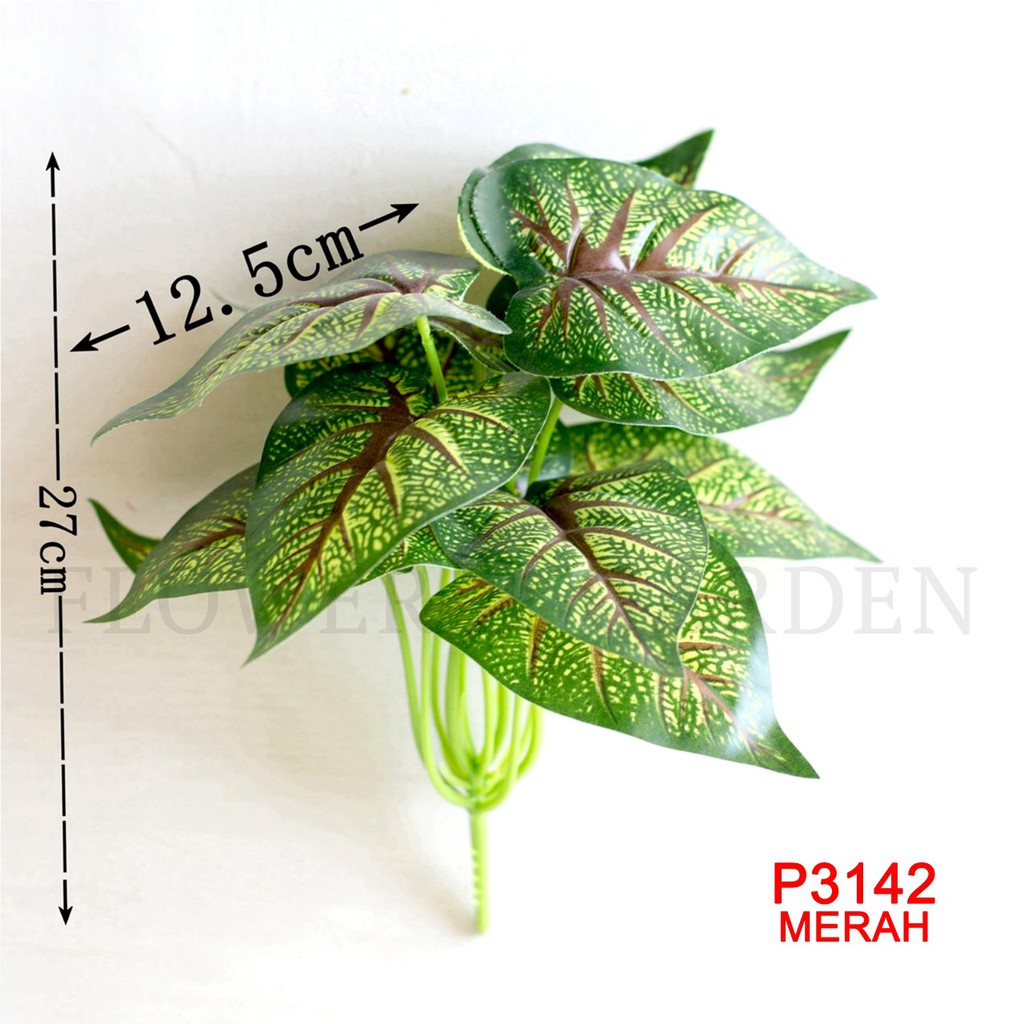 COD/TIB DAUN KELADI BUNGA TANGKAI PLASTIK BUNGA ARTIFISIAL BUNGA TANGKAI BUNGA HIASAN P3142-4