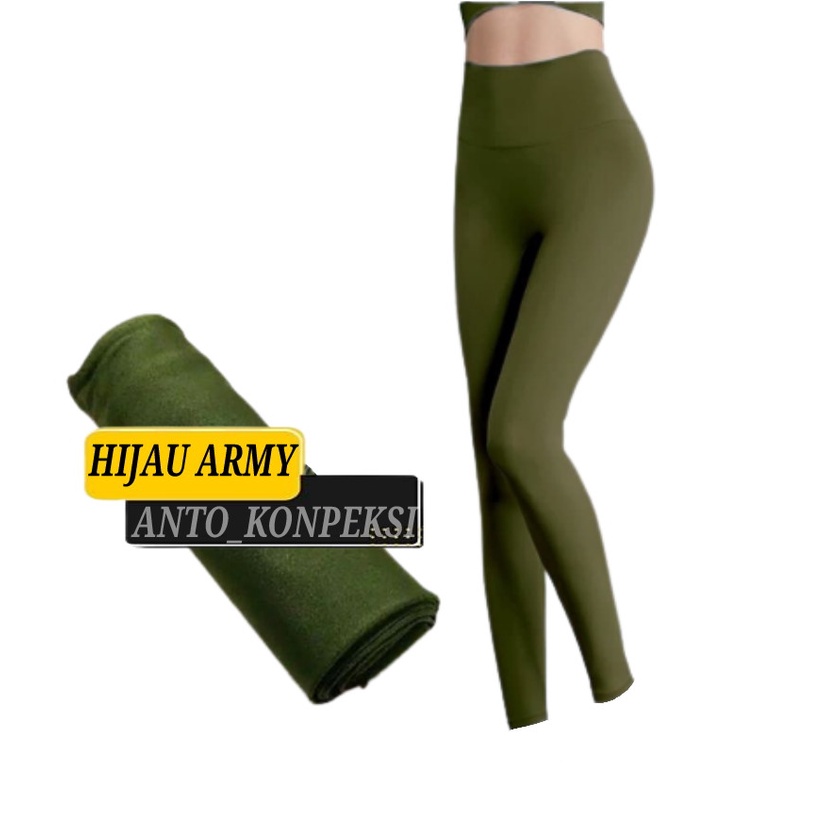 Celana Legging Wanita Spandex Premium Standar &amp; Jumbo BB 35kg - 120kg Termurah / Lejing Hitam
