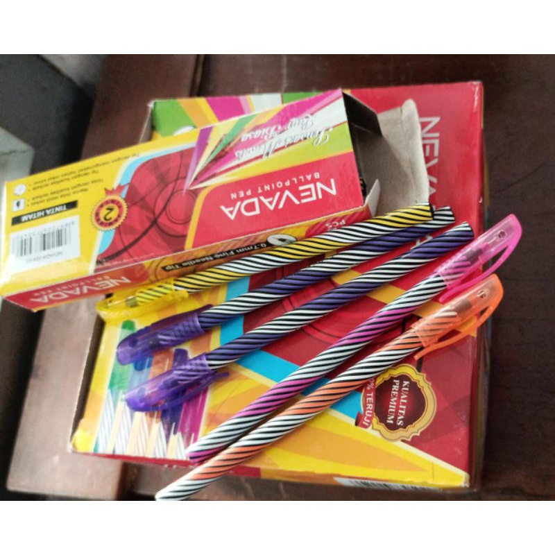 

Ballpoint/Bulpen Lilin belang ulir Nevada/Pulpen Berkualitas isi 12 pcs
