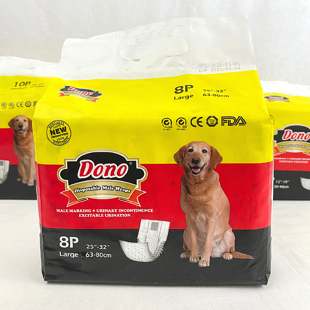 

DONO Disposable MALE Diaper LARGE 63-80cm 8pcs
