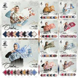 Jilbab MOTIF VOAL OSAKA TEPI JAHIT Umama segiempat / Hijab Kerudung JILBAB Segi Empat Motif UMAMA
