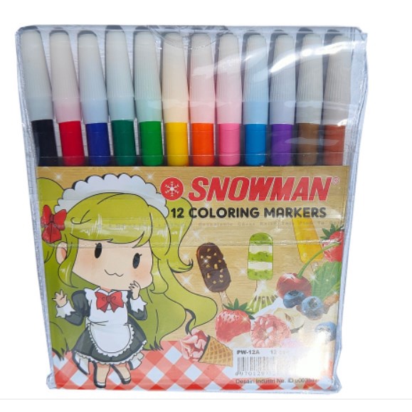 

SNOWMAN - Spidol Snowman 12 Coloring Markers