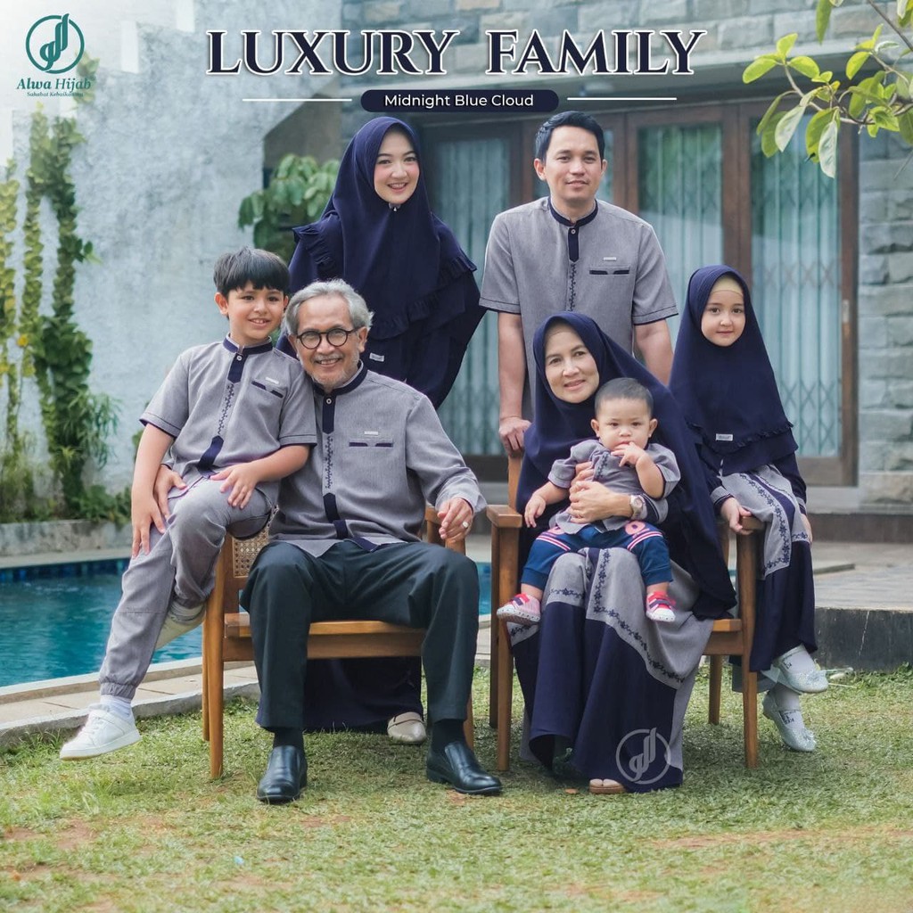 SARIMBIT LUXURY FAMILY SERIES - Midnight Blue Cloud - ALWA HIJAB