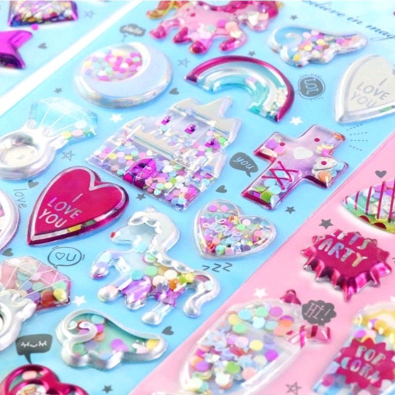 Sticker Stiker Glitter Magic Sequin