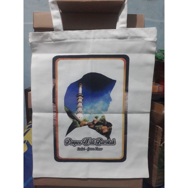 TAS TOTE BAG WALI BAROKAH BAHAN DRILL PREMIUM | TOTEBAG WALI BAROKAH DRILL PREMIUM