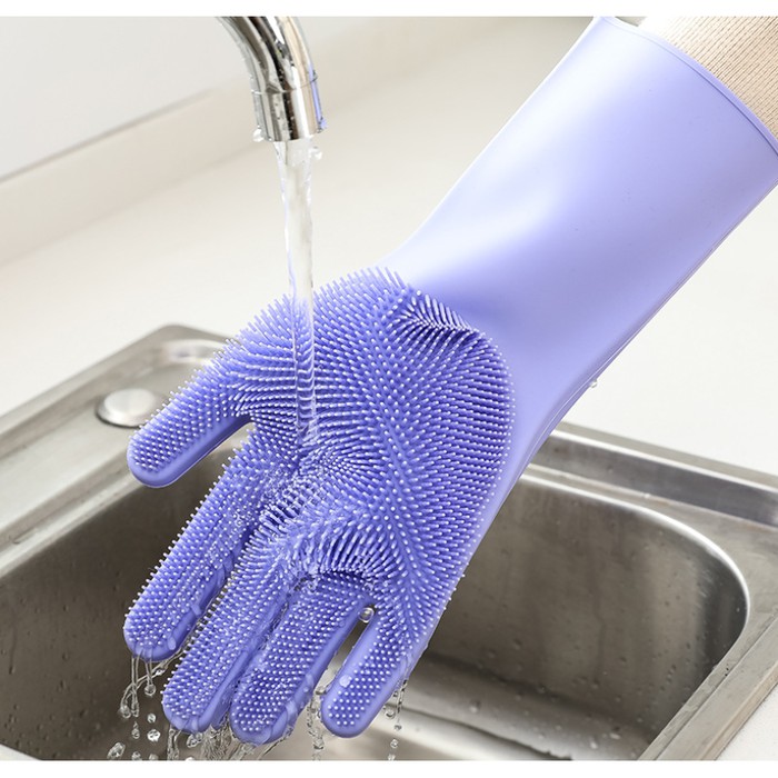 Sarung Tangan Silikon Gloves Mencuci Cuci Piring Mobil Toilet Dapur