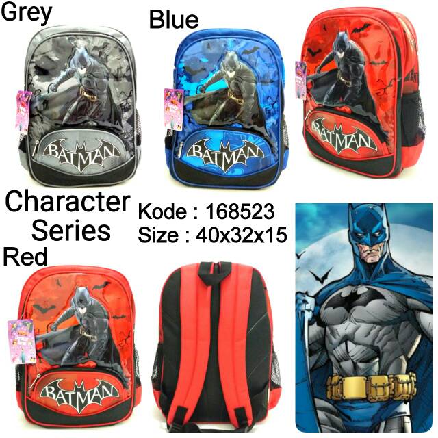 Tas sekolah ransel backpack anak cowok karakter batman CS 168523 tas anak cowok terbaru