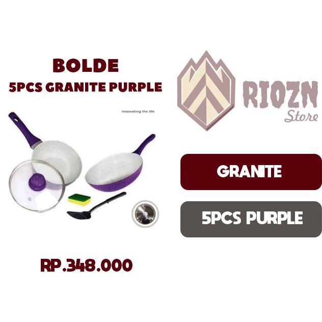 BOLDe Super Pan Granite Set Purple 5 Pcs