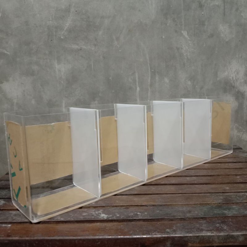 SOLITER AKRILIK CUPANG AKUARIUM CUPANG MINI SELFIE 5 KAMAR 45 x 7 X 12cm 2mm BENING