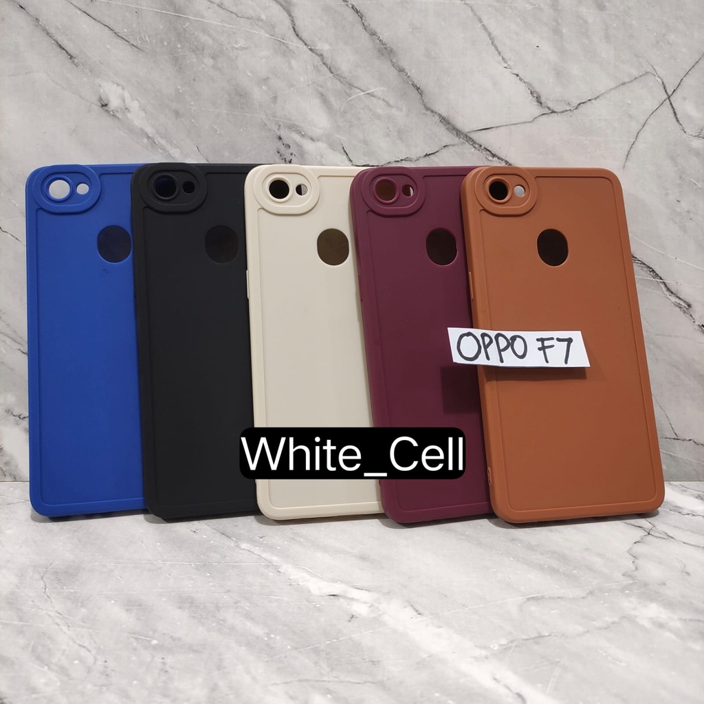 SoftCase ProCamera Silicon Matte Case Full Cover Oppo F1s  A59 F3  F7 Neo 9 A37 A59 A39 Realme C2 A1K White_Cell