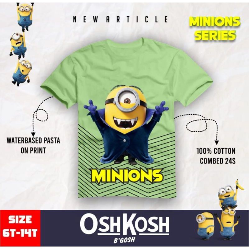 kaos anak cowok minion series 6-14y by polkka