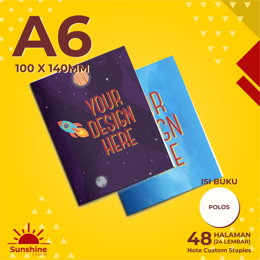 

Notes A6 - 48 Halaman HVS / Buku Catatan / Tulis / Blocknote Custom