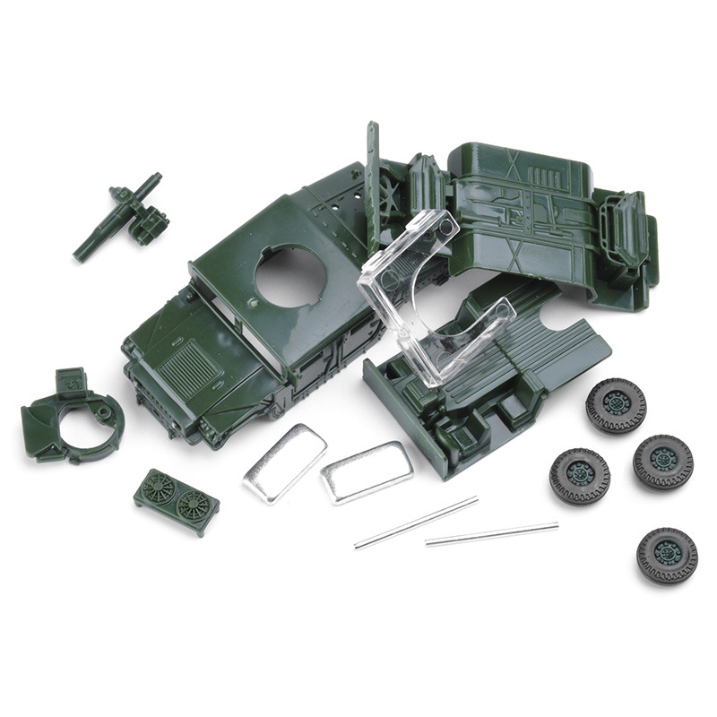 2Pcs Mainan Mobil Hummer US HMMWV 4D DIY Skala 1 / 72