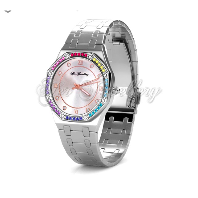 Diamond Knight Watch Rainbow Color - Jam Tangan   kristal premium mewah berkilau by Her Jewellery