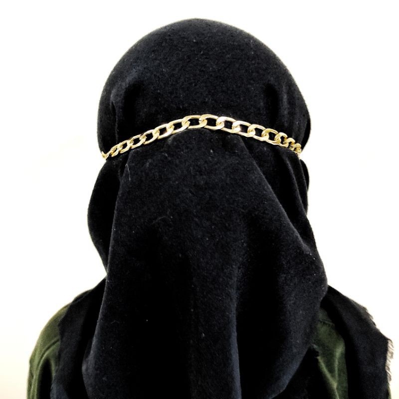Konektor Masker Hijab Mask Connector Extender Premium Golden Big Chain Series