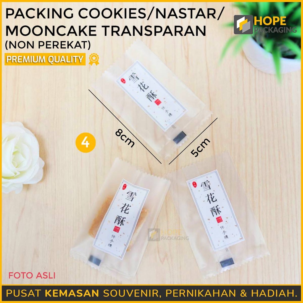 [ 5 PCS ] Kemasan Cookies / Nastar / Mooncake TRANSPARAN (non perekat)