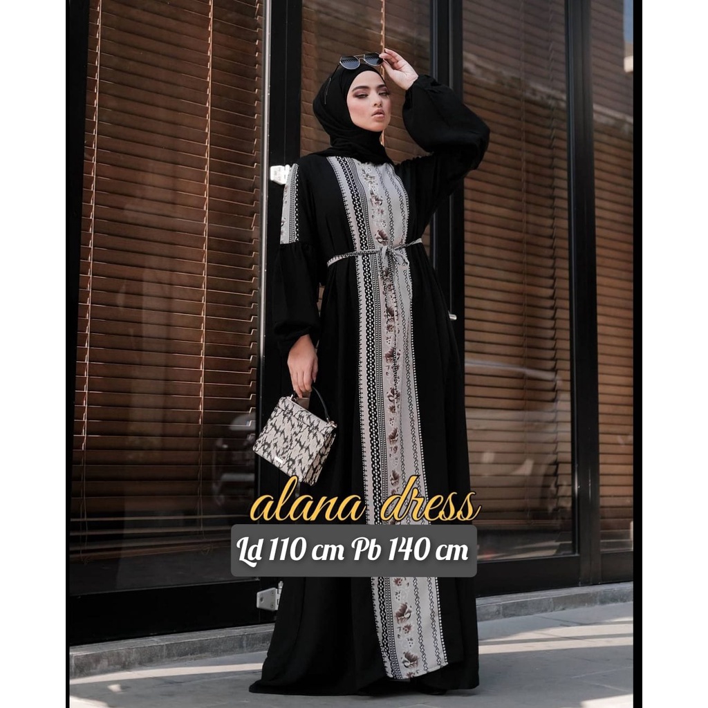 Gamis Wanita Alana Dress Rayon Adem Busui / Coza Batik