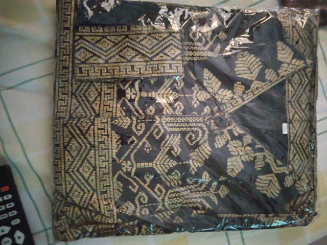 Kemeja Batik Pria Motif Songket Asli Prada Silver Golden Batik M L Xl Xxl Seragam Grosir