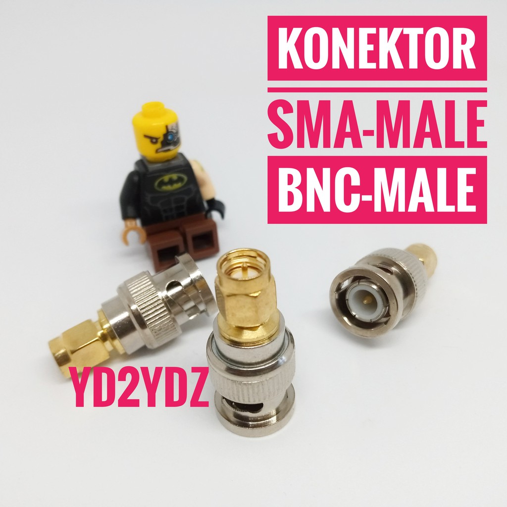 konektor sma male to bnc male smam bncm radio ht nanovna connector antenna ht converter sambungan antena luar coaxial