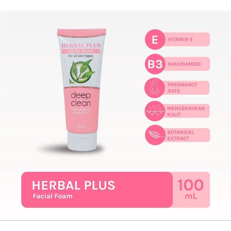 Herbal Plus Facial Foam 100ml