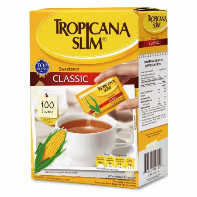 

Tropicana sweetener classic 100 sachet