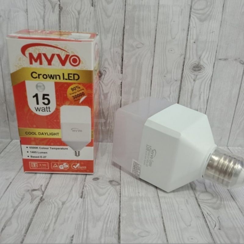 Lampu Bolam LED MYVO CROWN 5 Watt / 10 Watt / 15 Watt