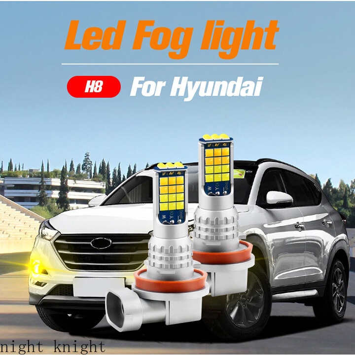 2pcs Lampu Kabut LED H8 Canbus No Error Untuk Hyundai Creta Genesis Grandeur HG i20 i30 i40 ix35 Kona Santa Feata