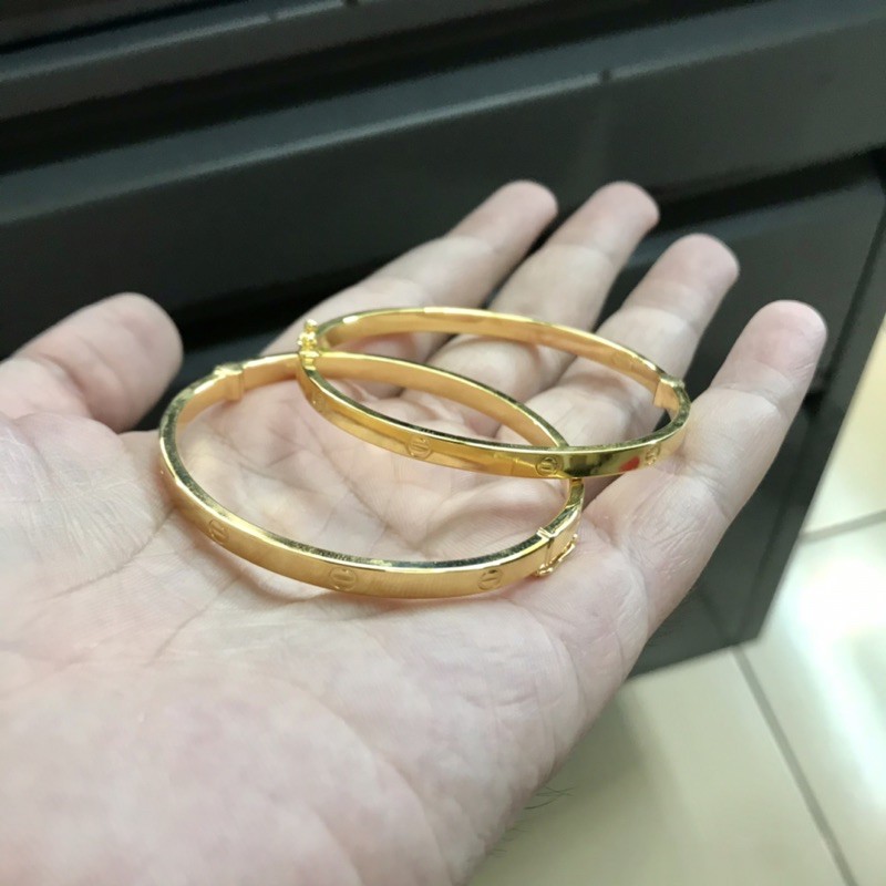 Gelang cartier emas asli kadar 700 16 karat