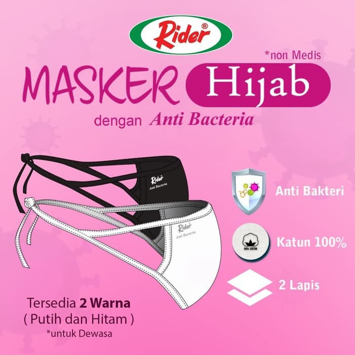 Jual READY MASKER KAIN HIJAB RIDER - PUTIH Diskon