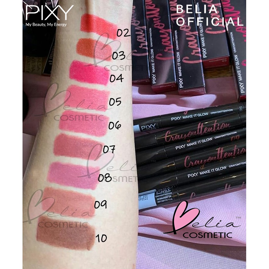 ❤ BELIA ❤ PIXY Crayonttention Lipstick 1.4g | lipstik pixy make it glow