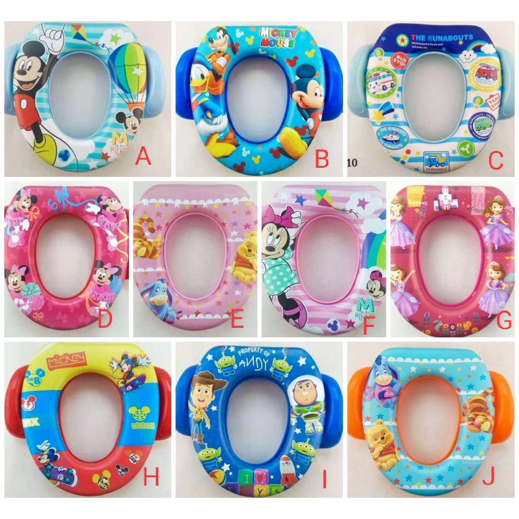 BANYAK MOTIF READY GOJEK / GRAB SNI Dudukan Toilet Anak Potty Seat Training Ring Closet With / No Handle / Travel Seat