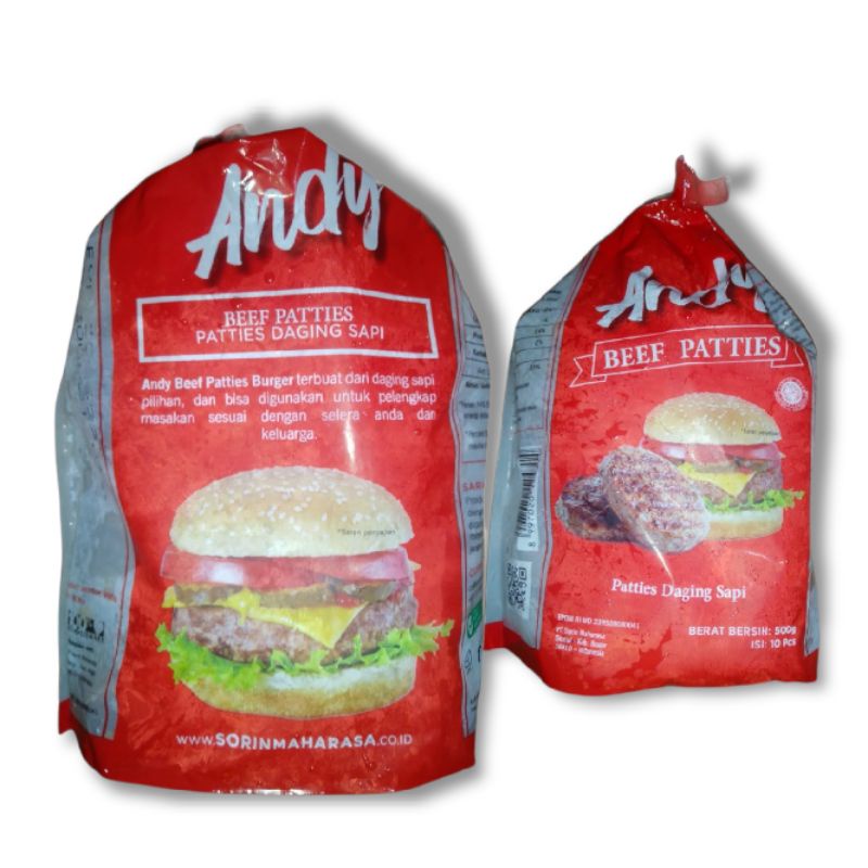 

Andy Beef Patties Daging Burger Sapi 500 gr