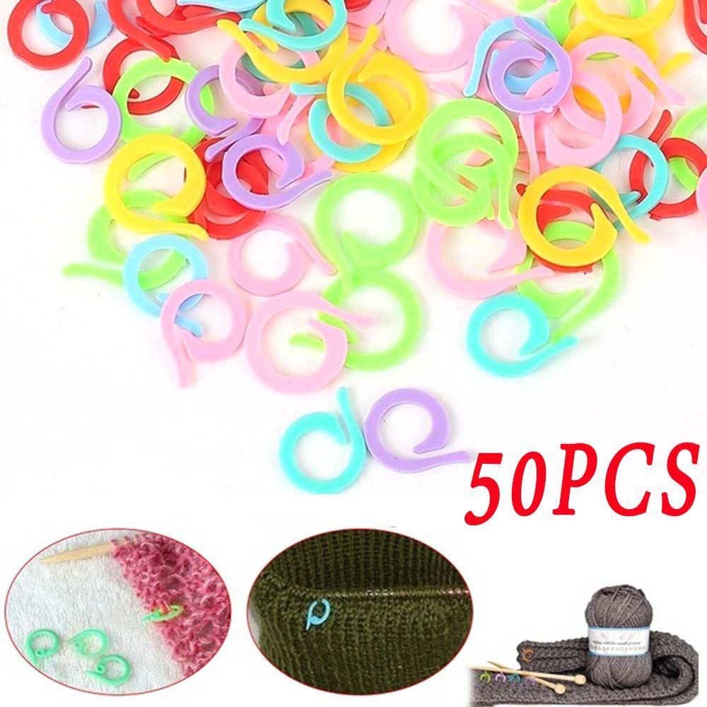 [Elegan] Klip Rajut 50PCS Ring Crochet Clips Jahit Penanda Rajut